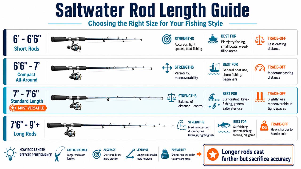 Before and after comparison showing saltwater corrosion damage on a fishing rod guide frames and reel seat showing green deposits, rust, and thread degradation