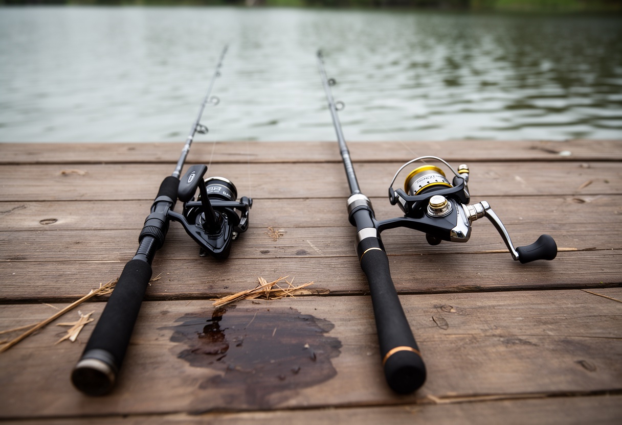 Side-by-side comparison of budget combo vs upgraded combo on a dock