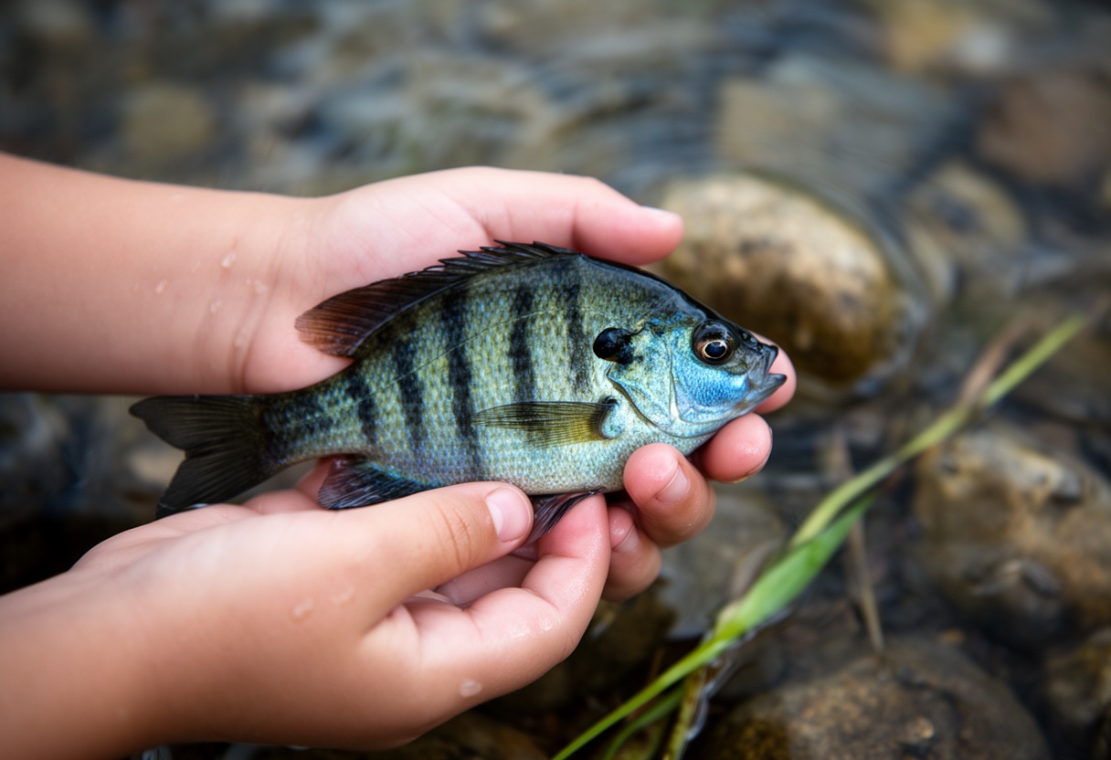 Panfish like bluegill are perfect first catches